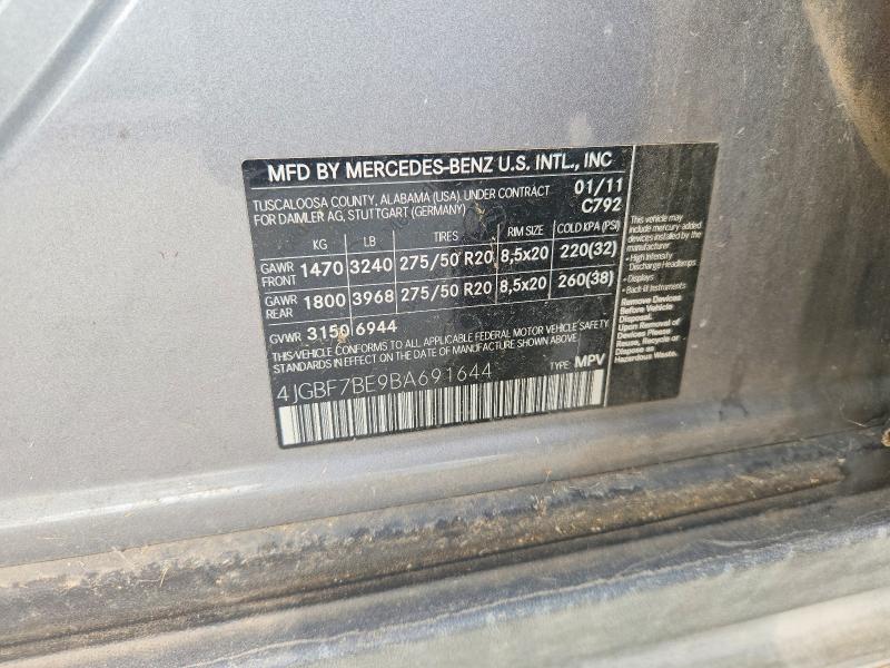 Продаж на аукціоні авто 2011 Mercedes-benz Gl, vin: 4JGBF7BE9BA691644, номер лоту: 70931886