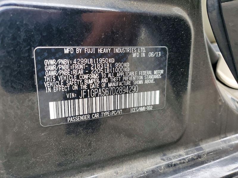 Продаж на аукціоні авто 2013 Subaru Impreza, vin: JF1GPAS67D2894290, номер лоту: 71693376