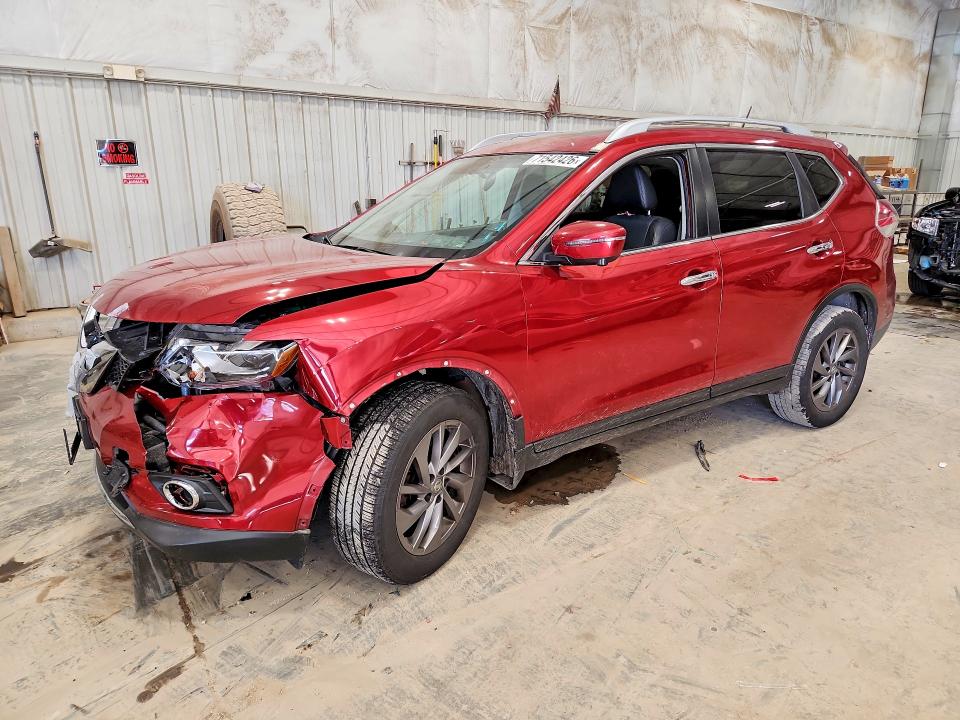 2016 Nissan Rogue მანქანა იყიდება აუქციონზე, vin: 5N1AT2MV4GC744475, აუქციონის ნომერი: 71542426