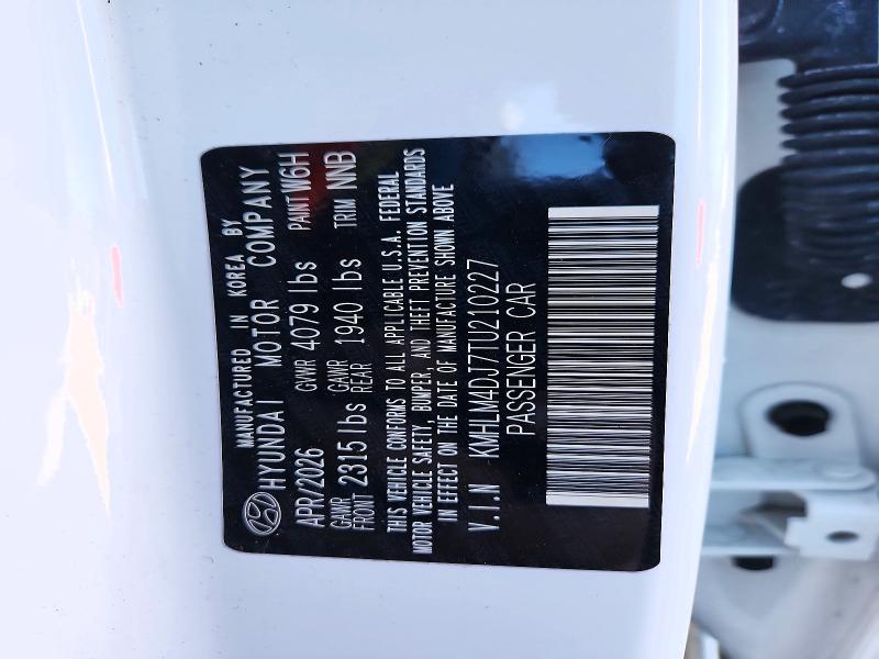 Aukcja sprzedaży 2026 Hyundai Elantra Hybrid, vin: KMHLM4DJ7TU210227, numer aukcji: 71827756