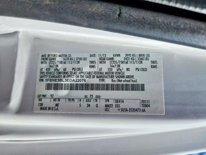 Продаж на аукціоні авто 2014 Ford Econoline, vin: 1FBNE3BL3EDA22076, номер лоту: 71481746