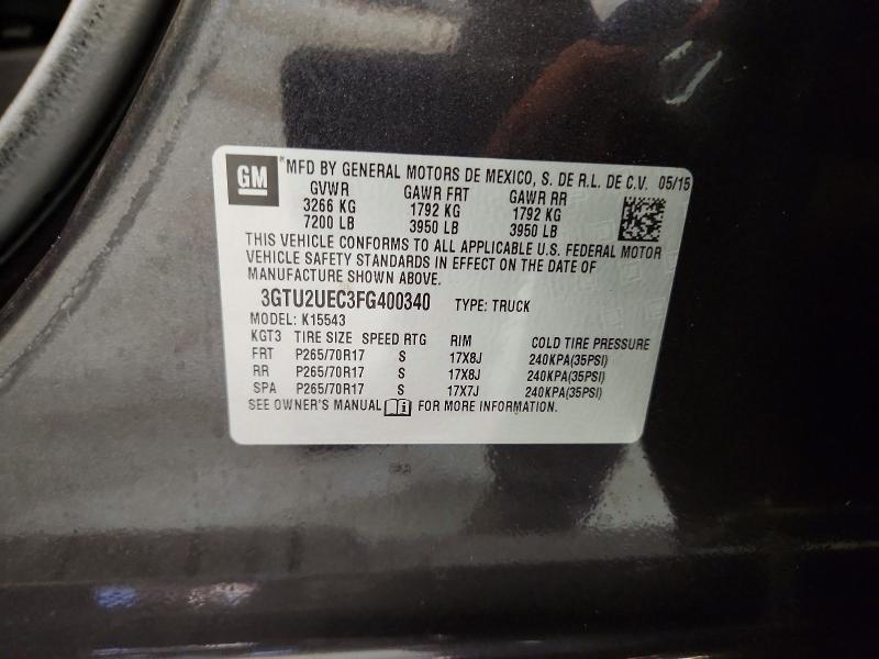 71212266 :رقم المزاد ، 3GTU2UEC3FG400340 vin ، 2015 Gmc Sierra مزاد بيع