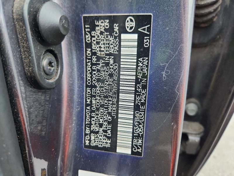 Продаж на аукціоні авто 2011 Toyota Corolla, vin: JTDBU4EE7B9145530, номер лоту: 71256556