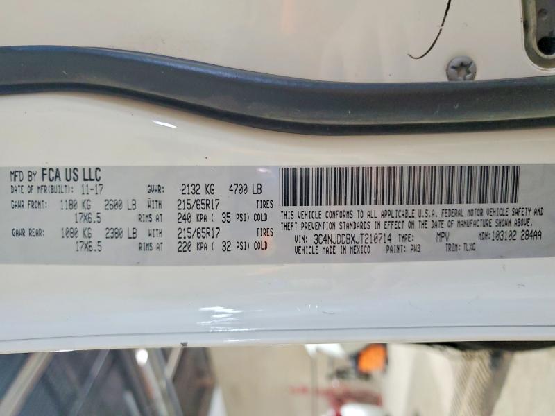 Продаж на аукціоні авто 2018 Jeep Compass, vin: 3C4NJDDBXJT210714, номер лоту: 71196336
