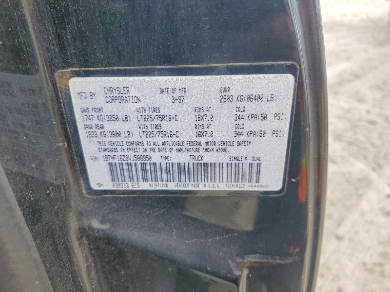 71265476 :رقم المزاد ، 1B7HF16Z9VJ588950 vin ، 1997 Dodge Ram 1500 مزاد بيع