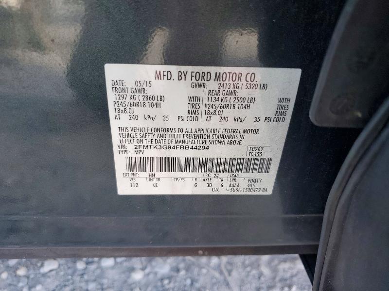 Продаж на аукціоні авто 2015 Ford Edge, vin: 2FMTK3G94FBB44294, номер лоту: 73314516