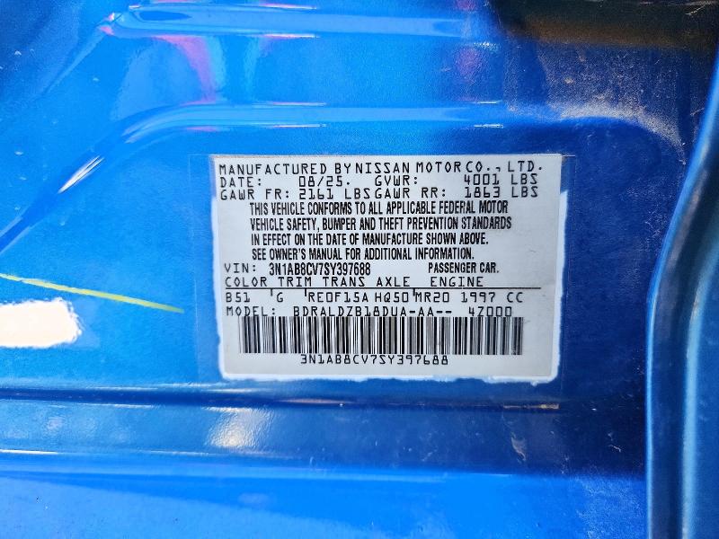 70622016 :رقم المزاد ، 3N1AB8CV7SY397688 vin ، 2025 Nissan Sentra مزاد بيع