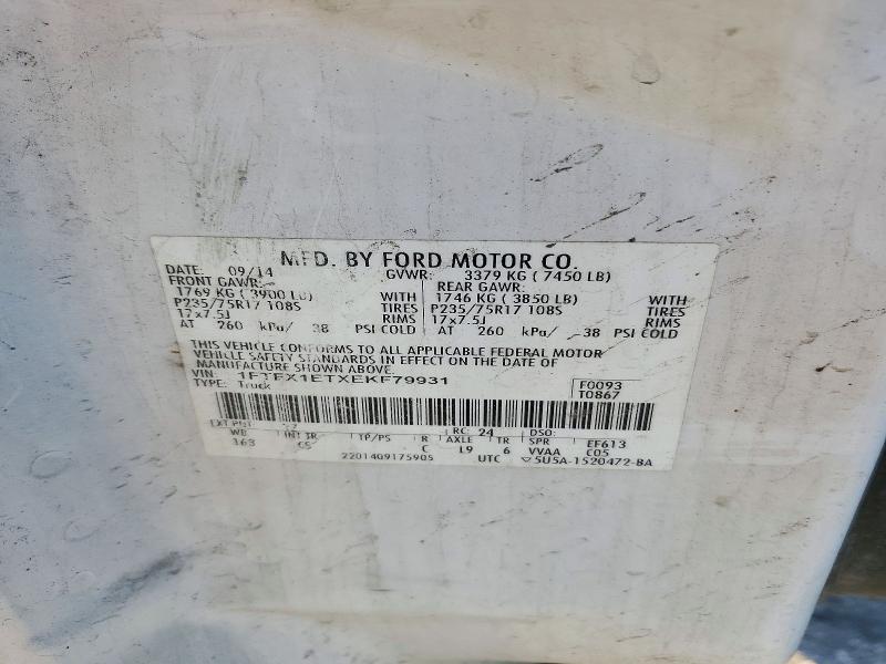 Продаж на аукціоні авто 2014 Ford F150, vin: 1FTFX1ETXEKF79931, номер лоту: 72557216