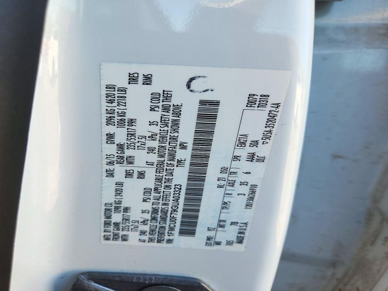 Продажа на аукционе авто 2016 Ford Escape, vin: 1FMCU0F79GUA03323, номер лота: 71659216