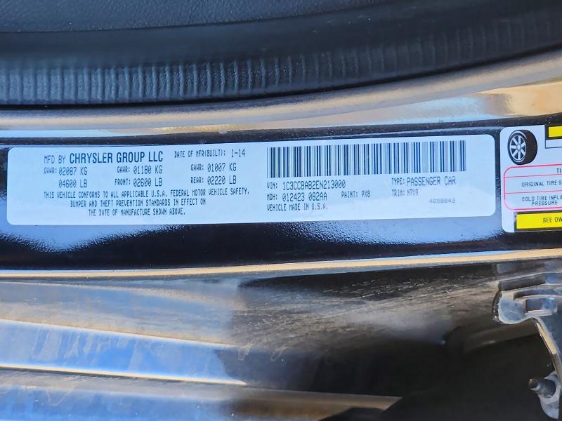 Продажа на аукционе авто 2014 Chrysler 200, vin: 1C3CCBAB2EN213000, номер лота: 70362606