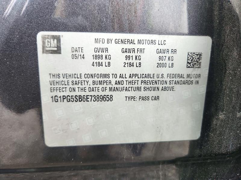 2014 Chevrolet Cruze მანქანა იყიდება აუქციონზე, vin: 1G1PG5SB6E7389658, აუქციონის ნომერი: 71633296