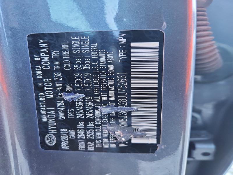 Aukcja sprzedaży 2018 Hyundai Tucson, vin: KM8J3CA28JU752631, numer aukcji: 71739226