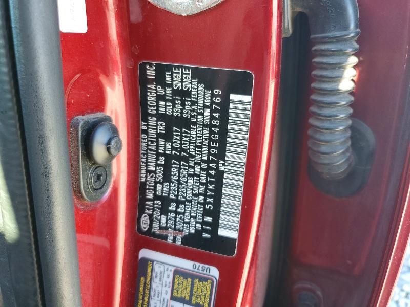 71491516 :رقم المزاد ، 5XYKT4A79EG484769 vin ، 2014 Kia Sorento مزاد بيع