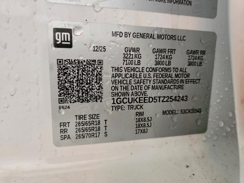 Продаж на аукціоні авто 2026 Chevrolet Silverado, vin: 1GCUKEED5TZ254243, номер лоту: 71567196