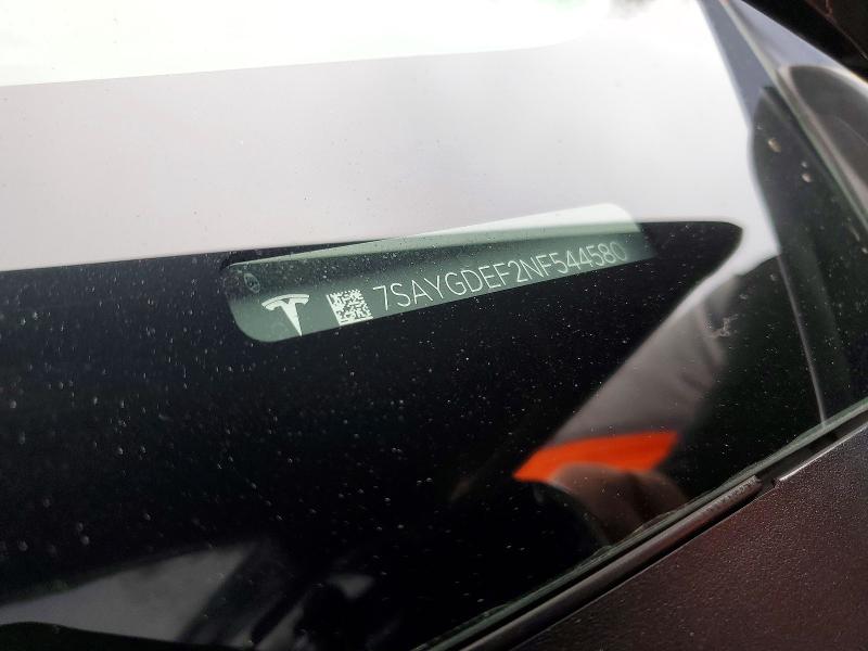 Продажа на аукционе авто 2022 Tesla Model Y, vin: 7SAYGDEF2NF544580, номер лота: 72514926