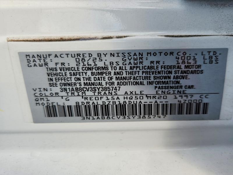 Продажа на аукционе авто 2025 Nissan Sentra, vin: 3N1AB8CV3SY385747, номер лота: 71662576
