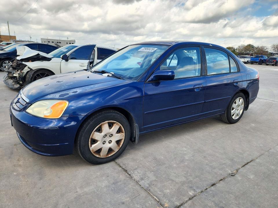 72950426 :رقم المزاد ، 2HGES26761H602626 vin ، 2001 Honda Civic مزاد بيع