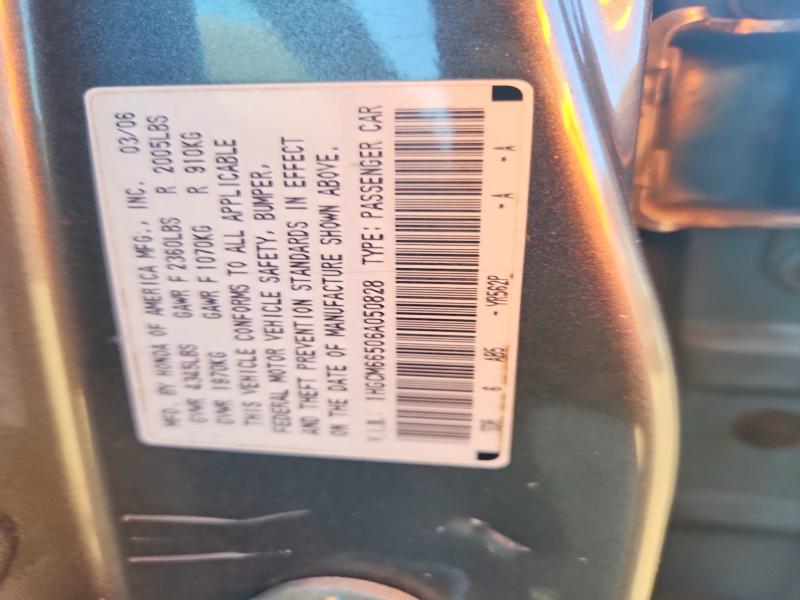 Продажа на аукционе авто 2006 Honda Accord, vin: 1HGCM66506A050828, номер лота: 71670846