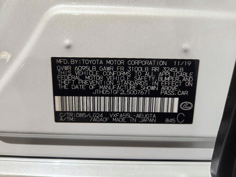 Продажа на аукционе авто 2020 Lexus Ls 500, vin: JTHD51GF2L5007671, номер лота: 69219706