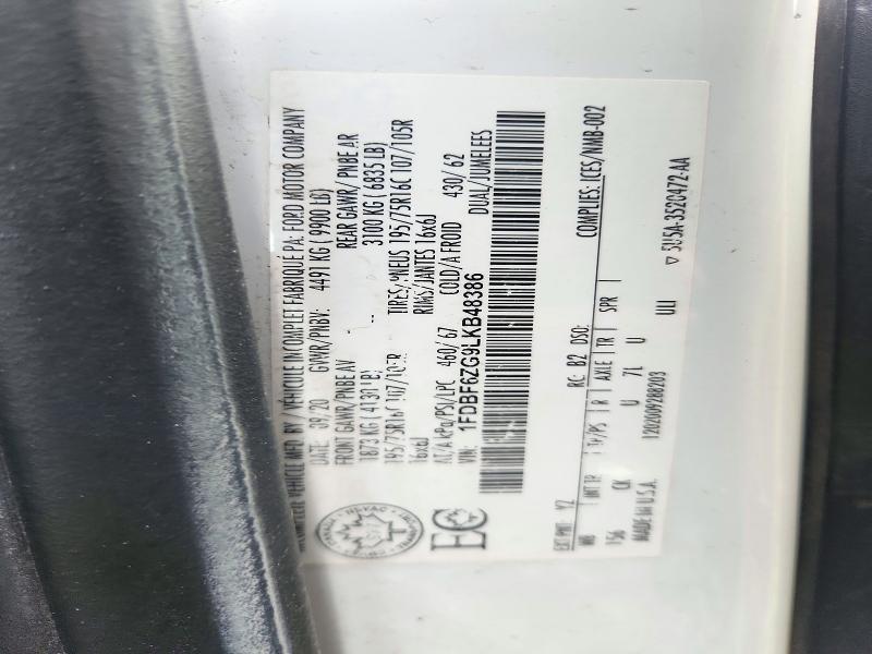 Продаж на аукціоні авто 2020 Ford Transit, vin: 1FDBF6ZG9LKB48386, номер лоту: 65090166
