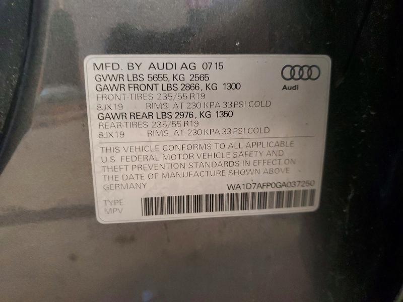 Aukcja sprzedaży 2016 Audi Q5, vin: WA1D7AFP0GA037250, numer aukcji: 71500826