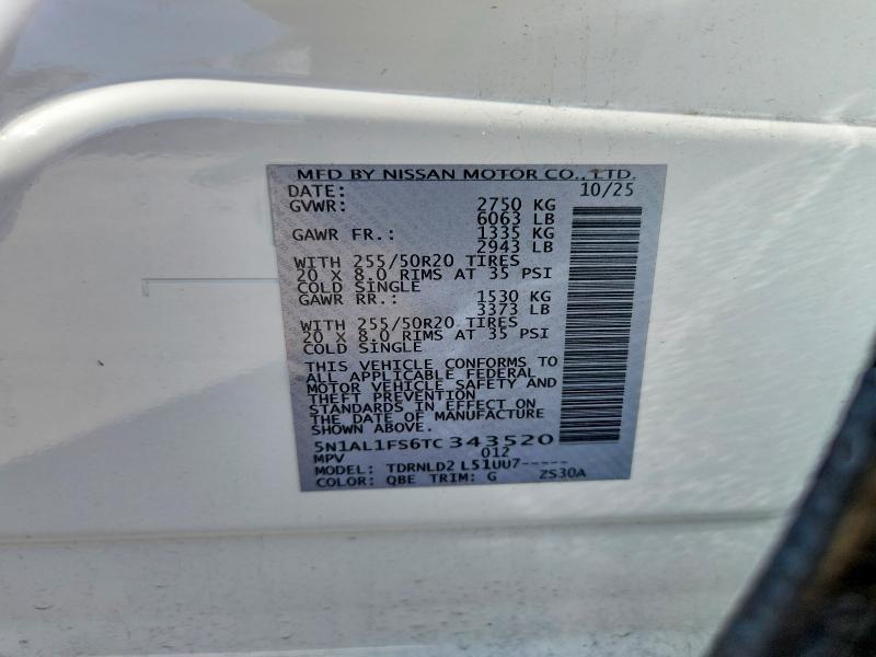 Продаж на аукціоні авто 2026 Infiniti Qx60, vin: 5N1AL1FS6TC343520, номер лоту: 71460536