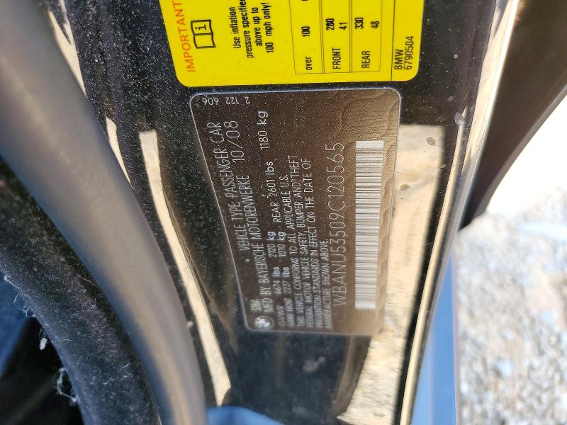 Aukcja sprzedaży 2009 Bmw 528, vin: WBANU53509C120565, numer aukcji: 71034546