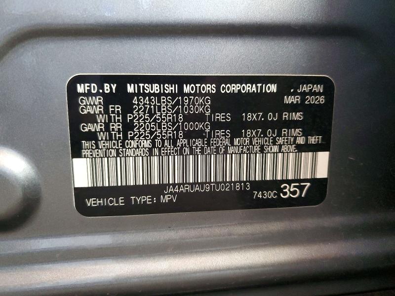 Aukcja sprzedaży 2026 Mitsubishi Outlander Sport, vin: JA4ARUAU9TU021813, numer aukcji: 71957316