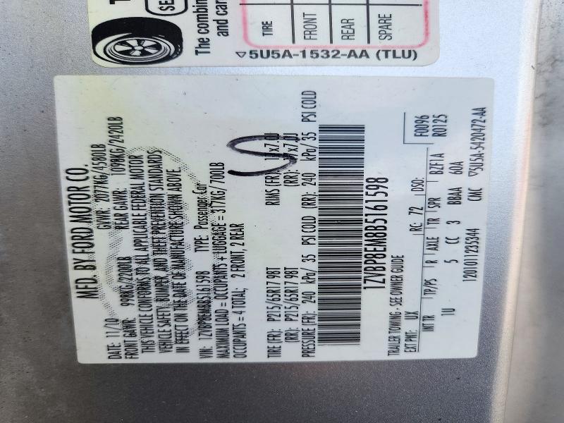 Продажа на аукционе авто 2011 Ford Mustang, vin: 1ZVBP8EM8B5161598, номер лота: 72452986