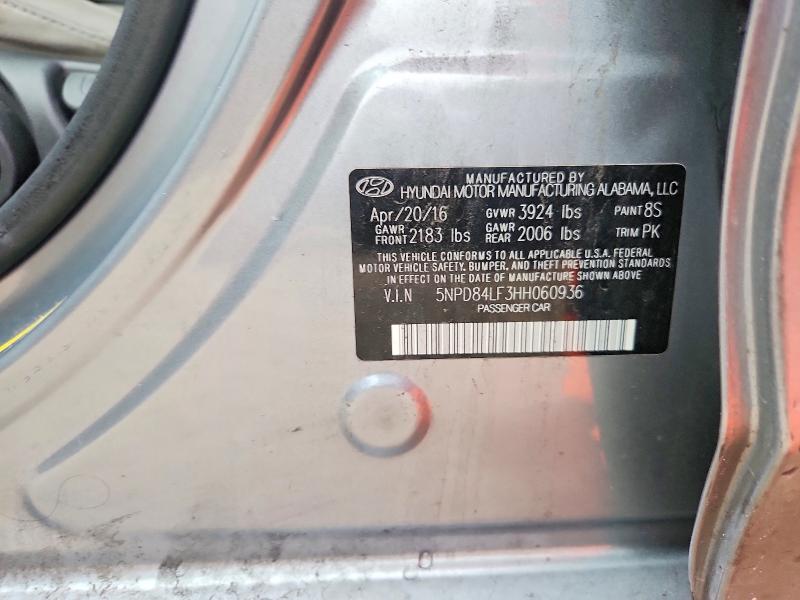 Продажа на аукционе авто 2017 Hyundai Elantra, vin: 5NPD84LF3HH060936, номер лота: 70929296