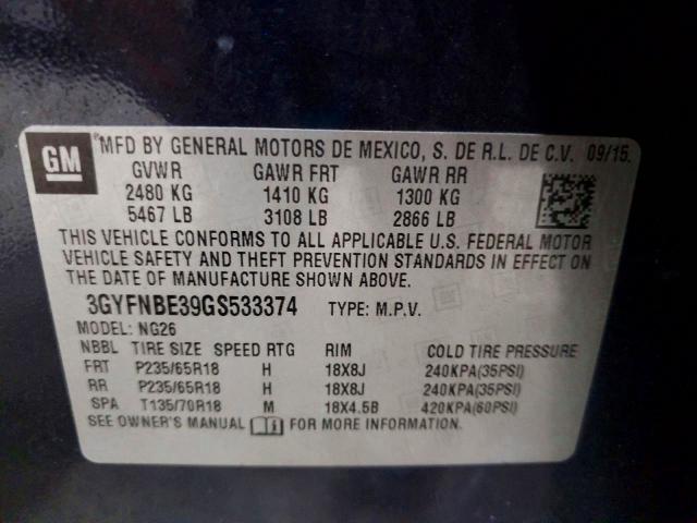 Продаж на аукціоні авто 2016 Cadillac Srx, vin: 3GYFNBE39GS533374, номер лоту: 72104116