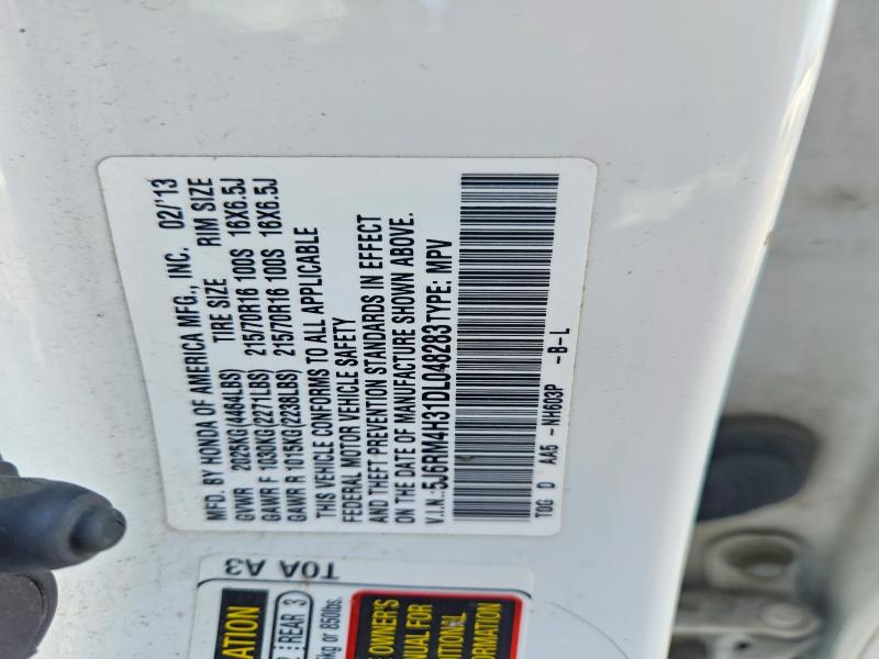 Продажа на аукционе авто 2013 Honda Cr-v, vin: 5J6RM4H31DL048283, номер лота: 71638736