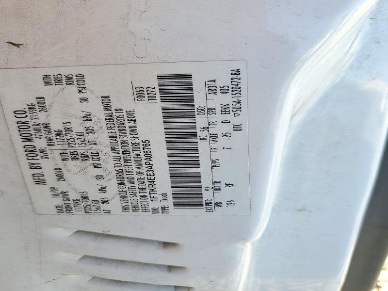 2010 Ford Ranger მანქანა იყიდება აუქციონზე, vin: 1FTKR4EE3APA06765, აუქციონის ნომერი: 73874056