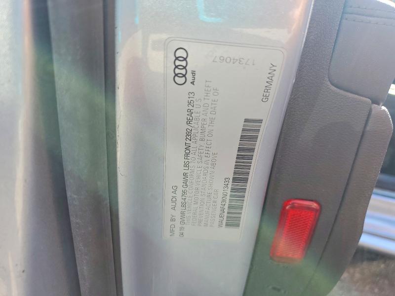 Aukcja sprzedaży 2019 Audi A4, vin: WAUENAF43KN013433, numer aukcji: 70449086