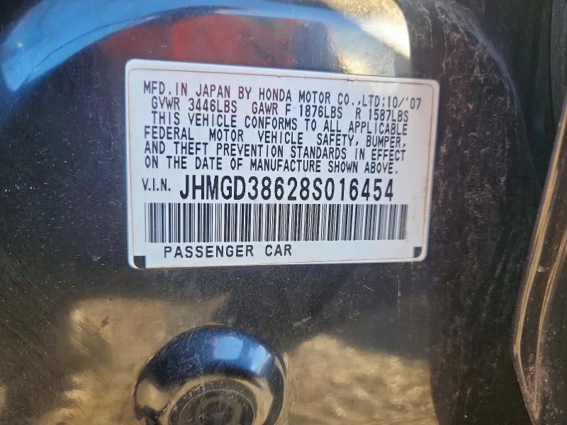 Aukcja sprzedaży 2008 Honda Fit, vin: JHMGD38628S016454, numer aukcji: 71928676