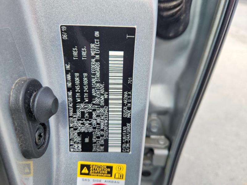 Продаж на аукціоні авто 2019 Toyota Highlander, vin: 5TDZZRFH1KS339462, номер лоту: 70796206