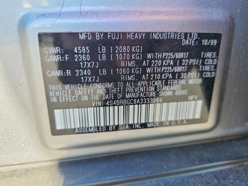 Продажа на аукционе авто 2010 Subaru Outback, vin: 4S4BRBGC8A3333066, номер лота: 71506856