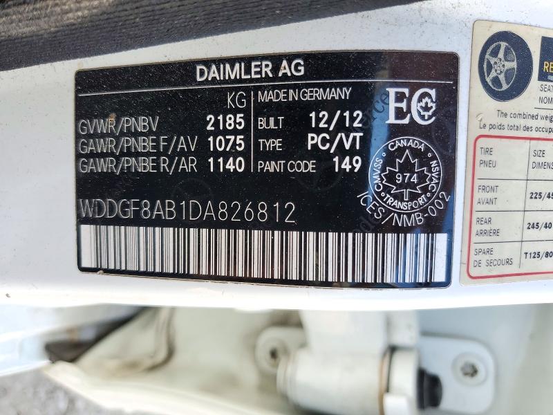 Продажа на аукционе авто 2013 Mercedes-benz C, vin: WDDGF8AB1DA826812, номер лота: 72107246