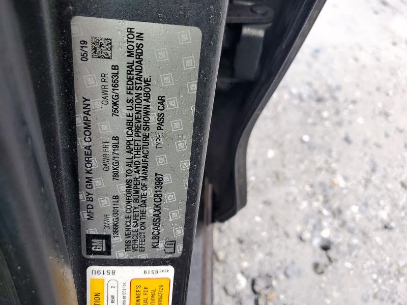 Aukcja sprzedaży 2019 Chevrolet Spark, vin: KL8CA6SAXKC813987, numer aukcji: 71027316