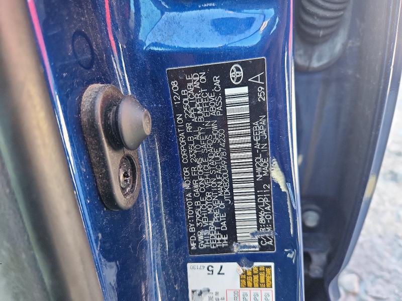 71321456 :رقم المزاد ، JTDKB20U497874230 vin ، 2009 Toyota Prius مزاد بيع