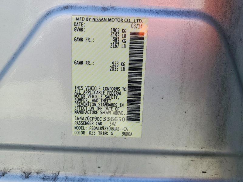 Продаж на аукціоні авто 2014 Nissan Leaf, vin: 1N4AZ0CP9EC336650, номер лоту: 71846326