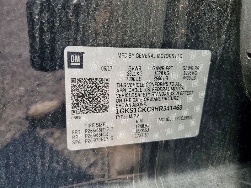 Продажа на аукционе авто 2017 Gmc Yukon Xl, vin: 1GKS1GKC9HR341463, номер лота: 71557306