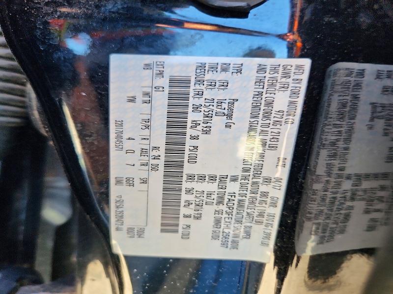 73032716 :رقم المزاد ، 1FADP3FEXHL256597 vin ، 2017 Ford Focus مزاد بيع