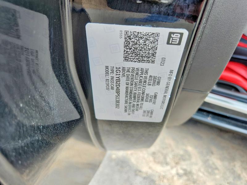 Продаж на аукціоні авто 2023 Chevrolet Corvette, vin: 1G1YB2D48P5138302, номер лоту: 72024176