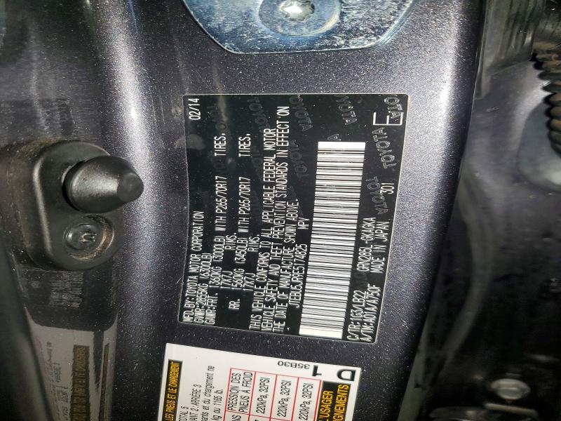 71070096 :رقم المزاد ، JTEBU5JR9E5174825 vin ، 2014 Toyota 4runner مزاد بيع