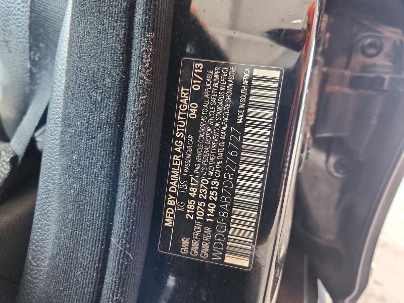 70379626 :رقم المزاد ، WDDGF8AB7DR276727 vin ، 2013 Mercedes-benz C مزاد بيع