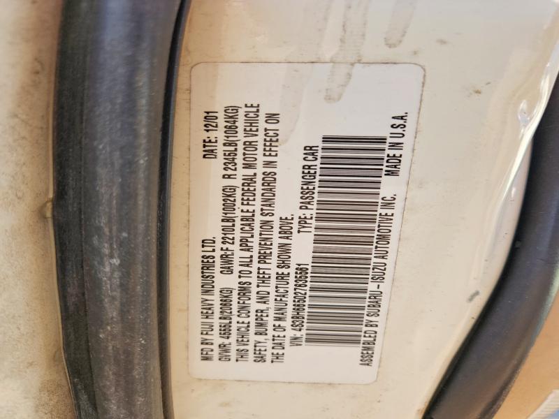 71472956 :رقم المزاد ، 4S3BH665027635561 vin ، 2002 Subaru Legacy مزاد بيع