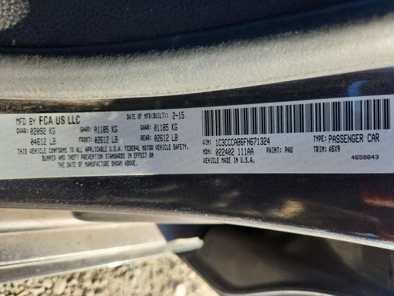 Продажа на аукционе авто 2015 Chrysler 200, vin: 1C3CCCAB6FN671324, номер лота: 72377636