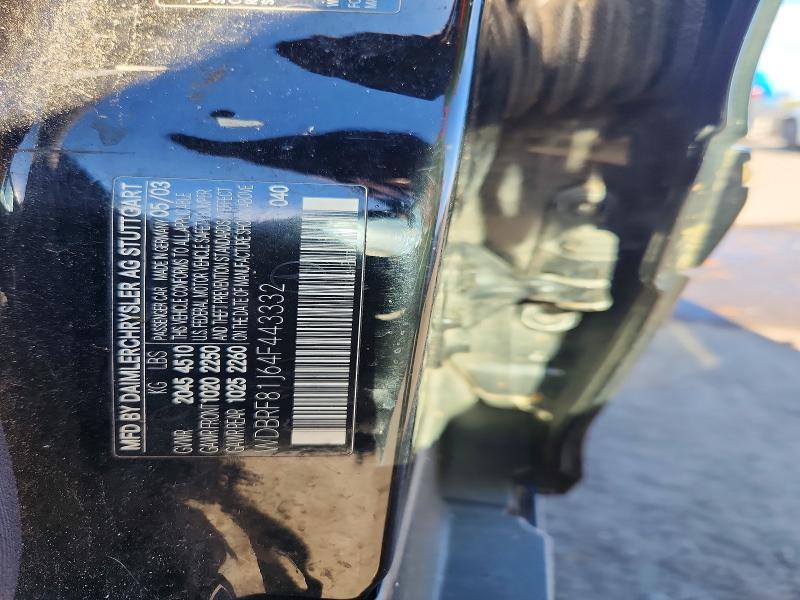 71756766 :رقم المزاد ، WDBRF81J64F443332 vin ، 2004 Mercedes-benz C مزاد بيع