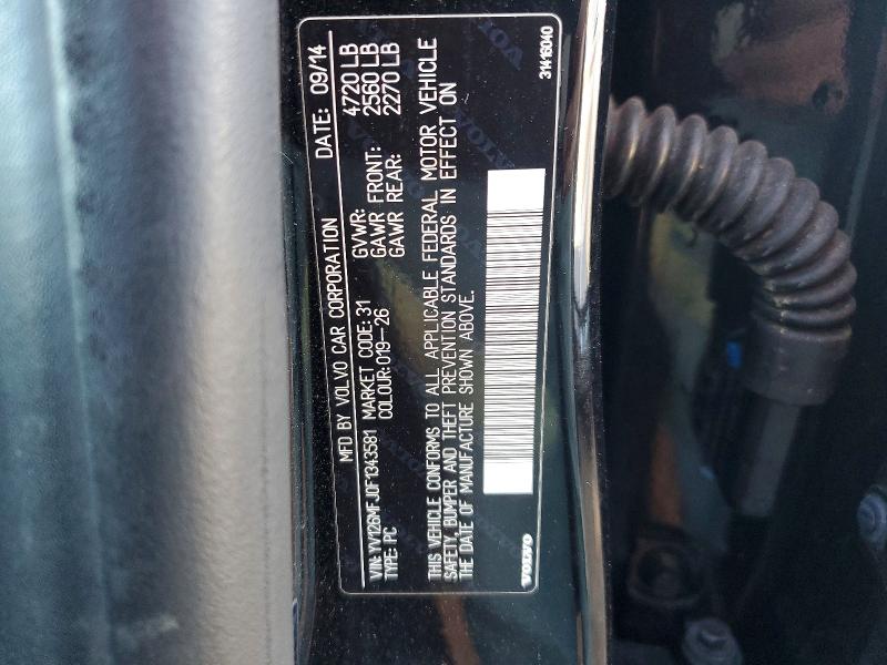 71770326 :رقم المزاد ، YV126MFJ0F1343581 vin ، 2015 Volvo S60 مزاد بيع